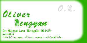 oliver mengyan business card